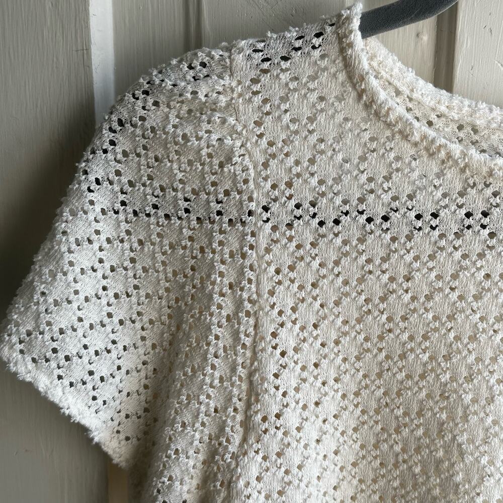 Madewell Texture & Thread Eyelet Flutter-Sleeve T… - image 4